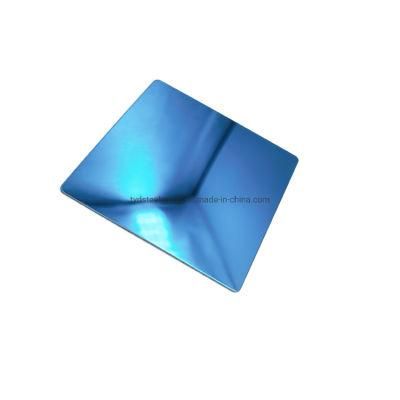 Hot Sell Blue PVD Color Coated Slit Edge Hairline Hl Decorative Plate Stainless Steel Sheet