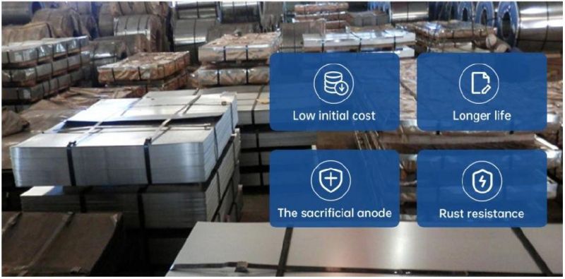 Dx51d, Dx52D, Dx53D, DC51D Zinc Coated Corrugated Aluminum Roofing Galvanized Steel Sheet/Plate