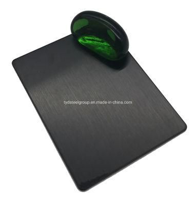 High Quality PVD Color Coated Super Black Hairline Hl Stainless Steel Sheet for Decoration