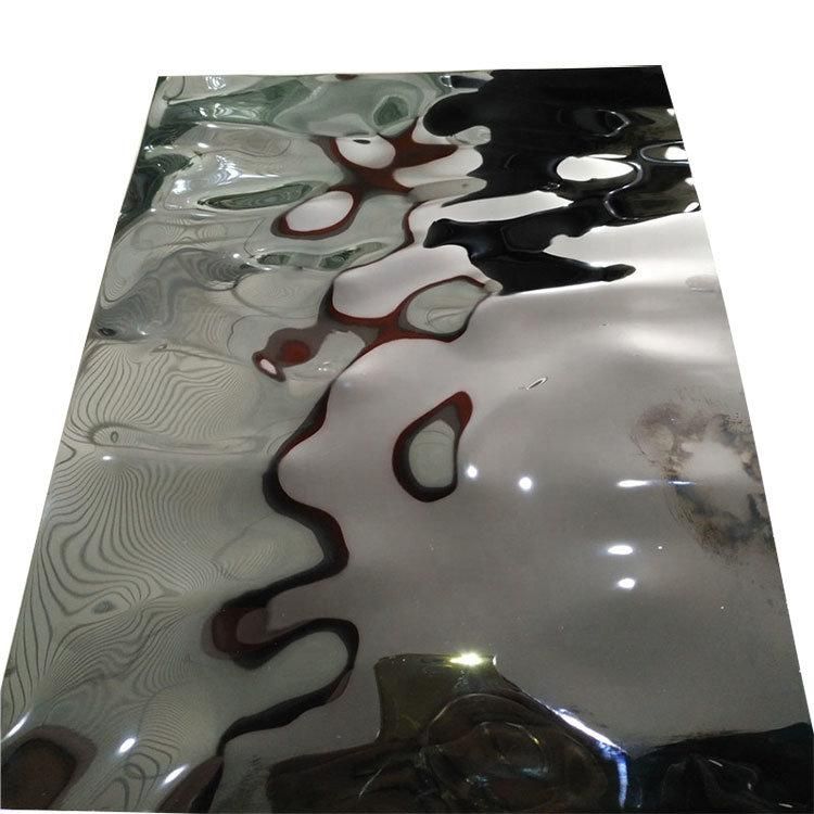 Good Quality ceiling Decoration 316 Golden Water Ripple Stainless Steel Sheet
