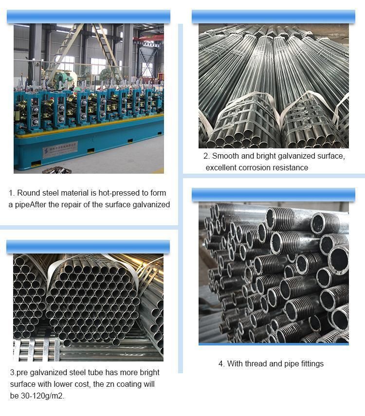 1.5 Inch Hot DIP Galvanized Steel Scaffolding Tube