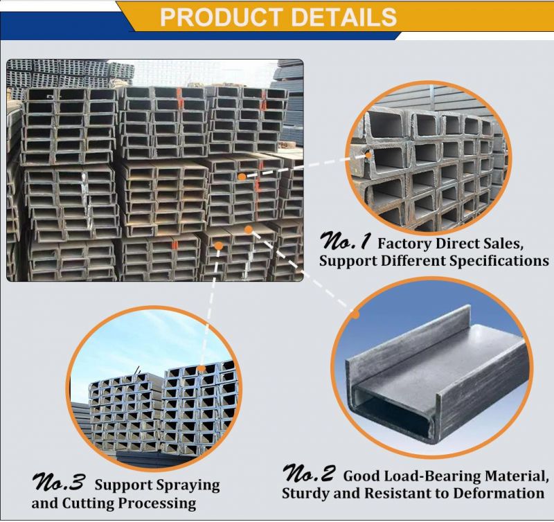 Galvanized Q235B Engineering U-Shaped Hot Rolled Channel Steel for Construction