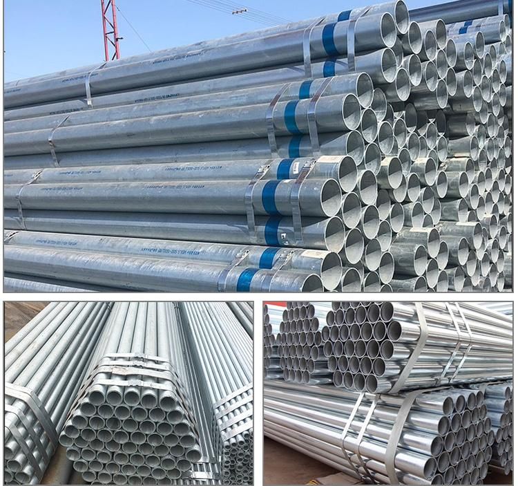 Metal 25mm Galvanized Pipe Plating Steel Tube Silver Iron Round Pipe