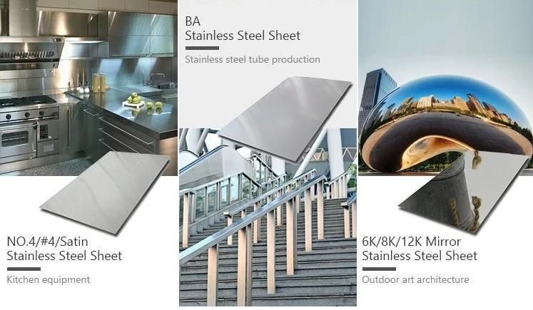 ASTM Stainless Steel Sheet 304 316 202 201 430 Ba Finish