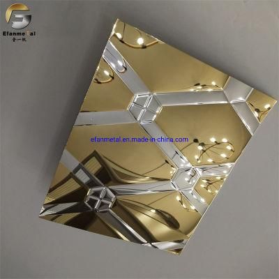 Ef258 Original Factory Villa Wall Panels Cladding Panels 201 Gold Mirror Egg Shape PVD Plating Stamped Stainless Steel Sheets