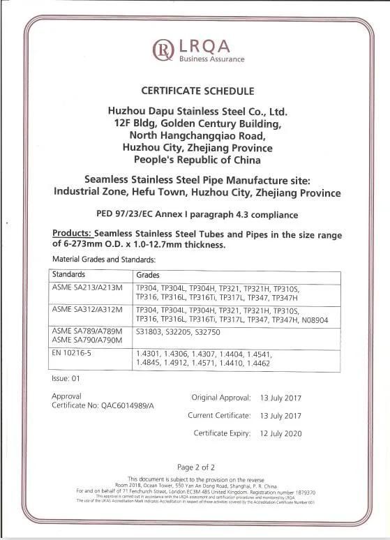 ASTM A511 316/316L Stainless Steel Tube