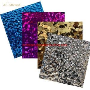 Decorative Stainless Steel Sheet Stamped/Water Ripple Effect for Ceiling Decoration