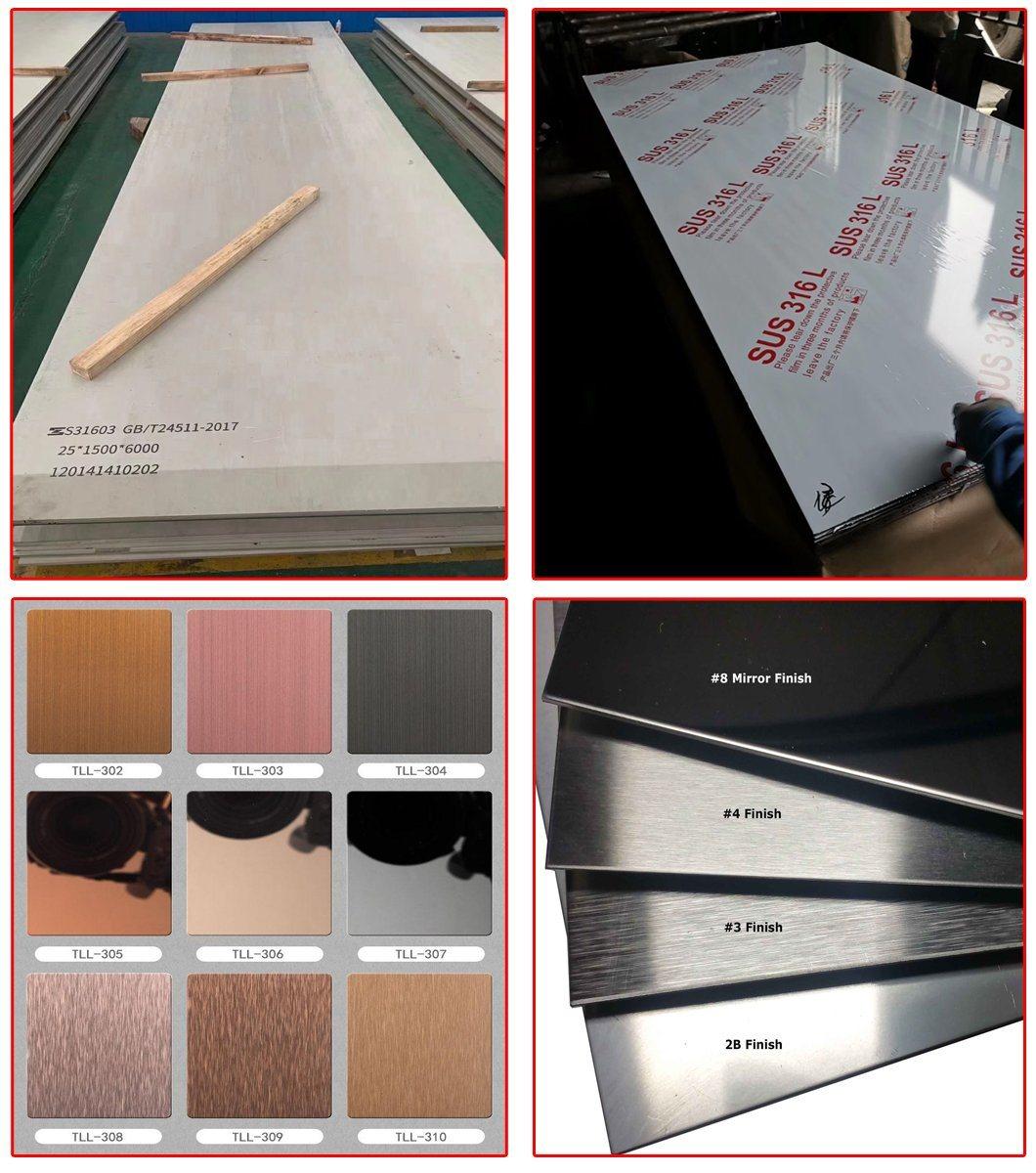 201 No. 4 Brush Hairline Stainless Steel Sheet with Film