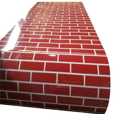 Brick Pattern PPGI Color Coated Steel Coil for Prefab House and Fencing