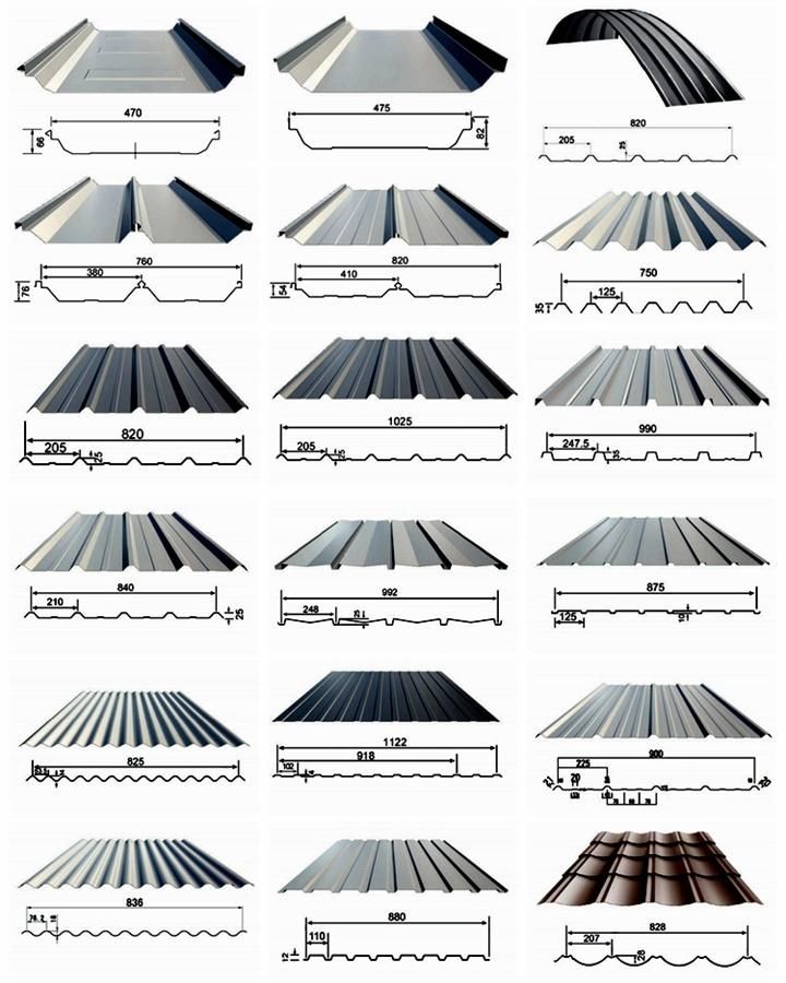 2020 Building Material 0.4mm-0.8mm PPGI Corrugated Steel Roofing for Steel Warehouse