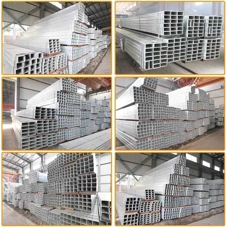 Weld Carbon ERW Square Pipe Galvanized Round Steel Tube for Building Material