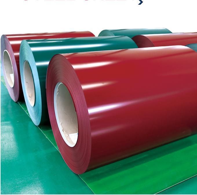 Red/Blue/Green/Black/White Color Coated Steel Coil PPGI Coil PPGL Coil Metal Sheet for Roofing Sheet