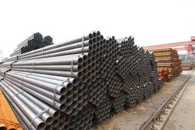 Ms Steel ERW Carbon ASTM A53 Black Iron Pipe Welded Sch40 Steel Pipe for Building Material