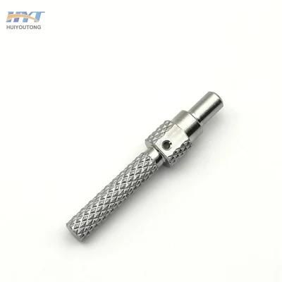 Customized Hardware Parts CNC Metal Stainless Steel Turning Products Knurled Shaft