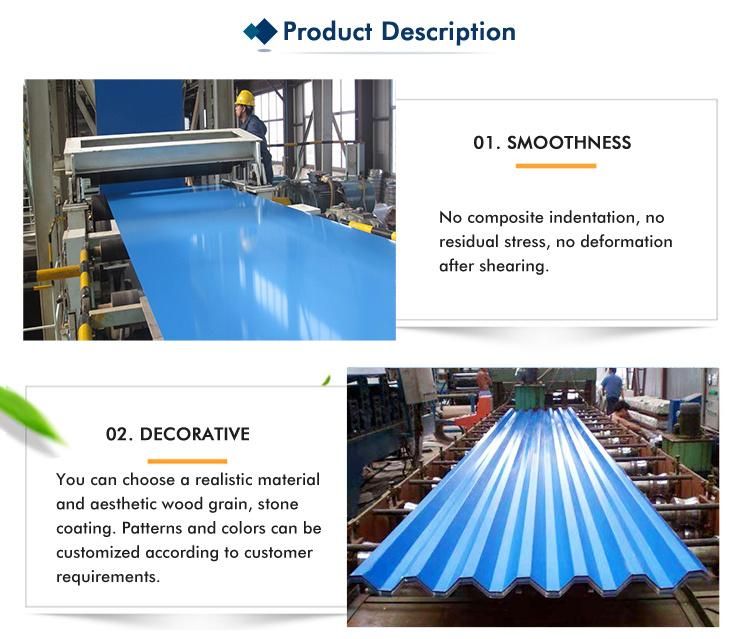 Building Material Dx51d Z30~Z275 ASTM Metal Roof Sheet Corrugated Steel Roofing Sheet in Southeast Asia