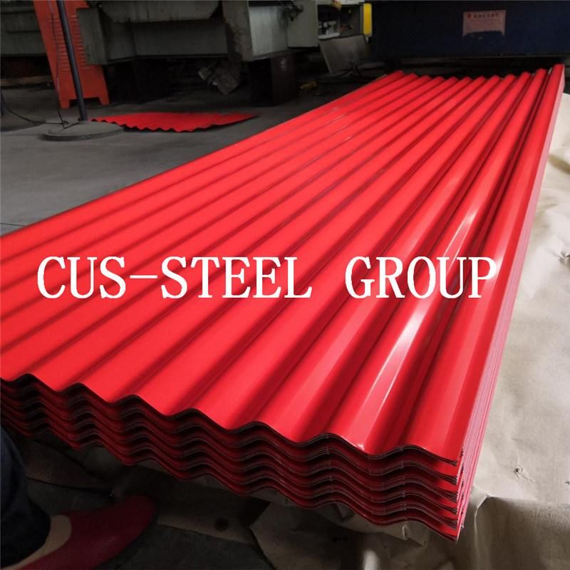 Africa 665mm Red Blue Green Colorbond PPGI Roof Profiled Prepainted Corrugated Roofing Sheet