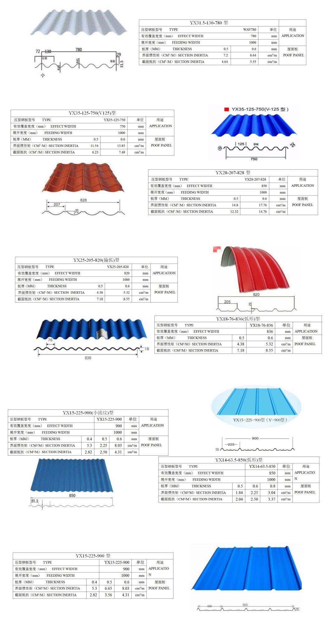 Axtd Steel Group! 0.4*800mm 0.48*1000mm 0.3*1000mm Color Coated Roofing PPGL Corrugated Sheet