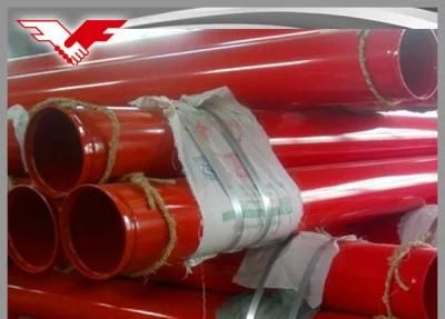 Ral3000 Red Painted Welded ERW Caron Steel Pipes Grooved for Fire Fighting with UL Certificate