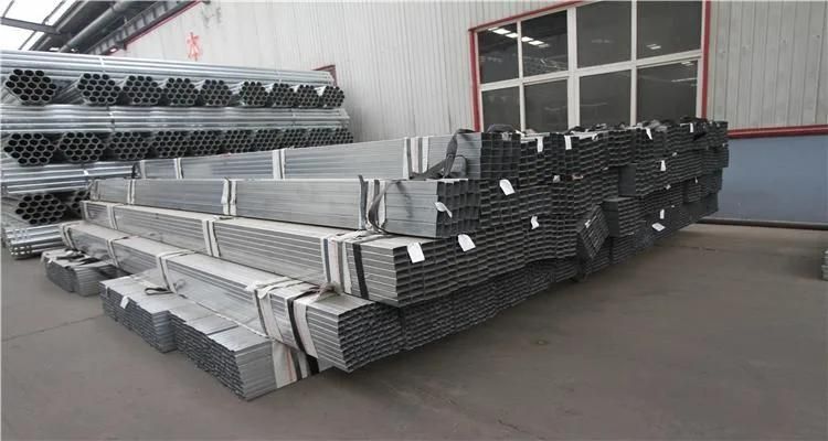 Hot Dipped Galvanized Rectangle Steel Pipe Wholsale Manufacturer Prime Quality ASTM BS Gi Galvanized Square Steel Tube for Construction