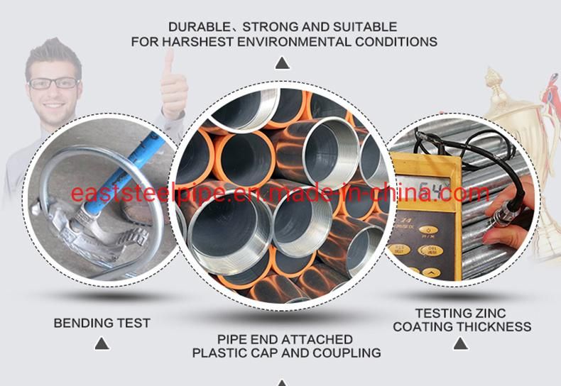 UL Certificate Galvanized Threaded 1 2 3 4 Inch Rigid Rsc Rmc Rgs Grc IMC Steel Metal Metallic Conduit/Tubos/Tuberia/Pipe