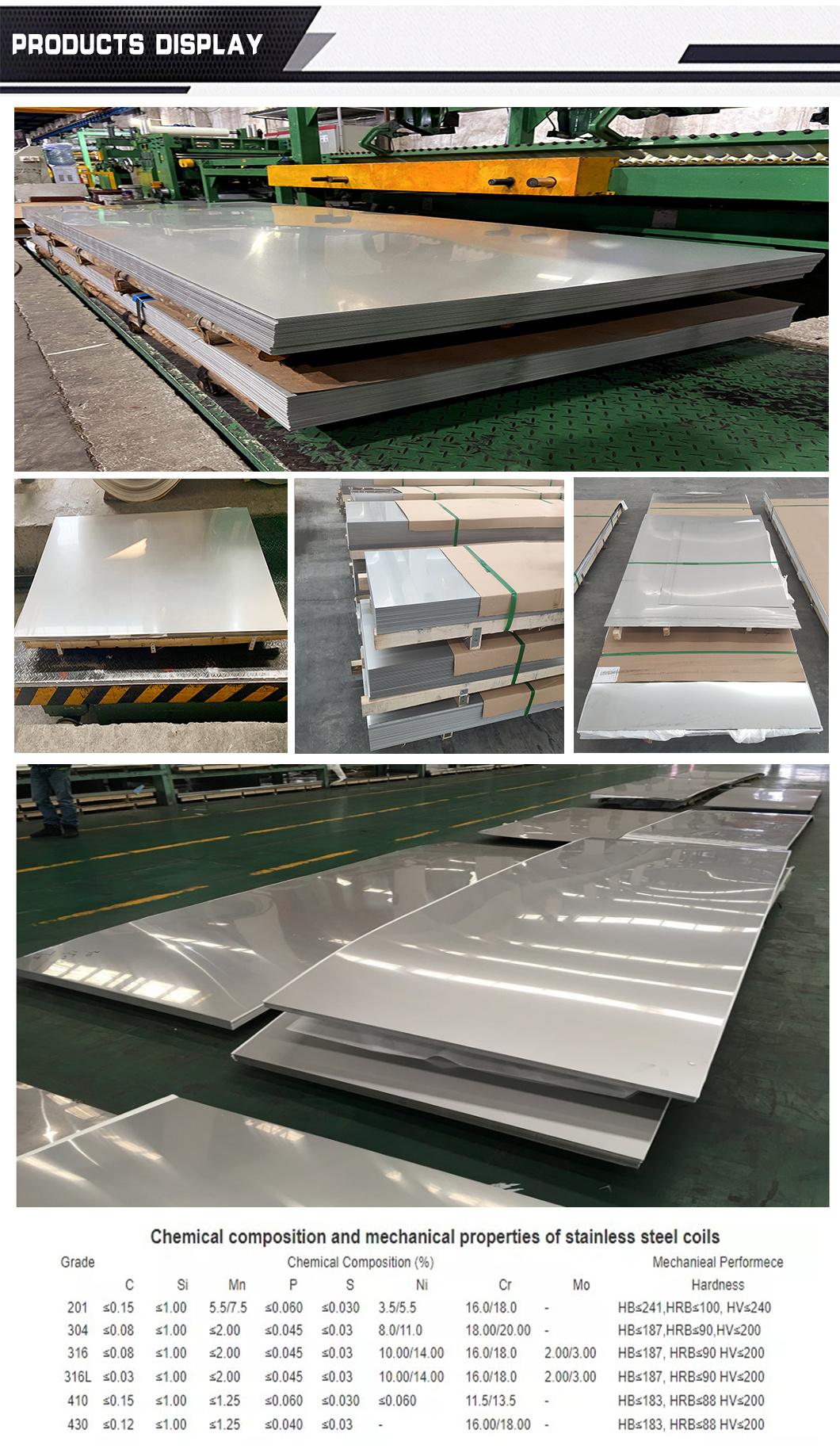 China AISI Inox Cold Rolled Ss 304L 304 321 316L 310S 2205 430 Stainless Steel Sheet Metal Super Mirror Finish Stainless Steel Plate