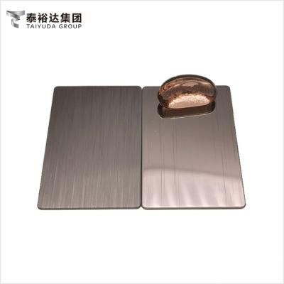 Factory Direct Supply PVD Color Coated Bronze Slit Edge Hairline Hl Decorative Plate Stainless Steel Sheet