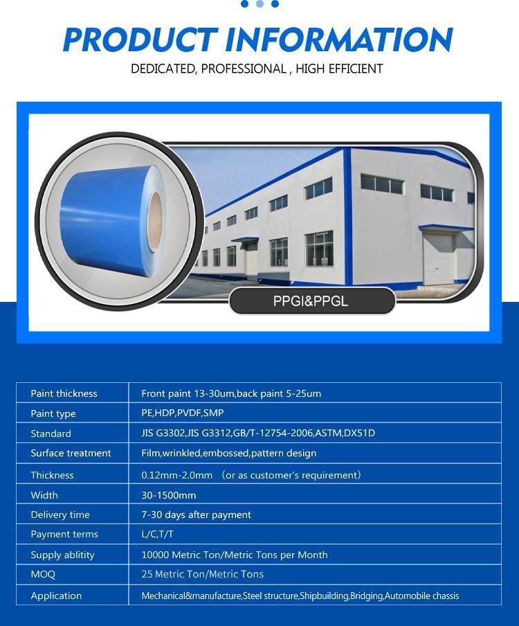 China Supplier Dx51d Ral 3003/3005/6005/8017/5015/9016 0.12/0.20/0.30/0.50mm Z30 Z275 Pre-Painted Galvanized Steel Coil Color Coated Steel Gi/Gl/PPGL/PPGI