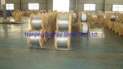 Hot Dipped Zinc - Plating Galvanized Steel Wire Cable for Communication Cable