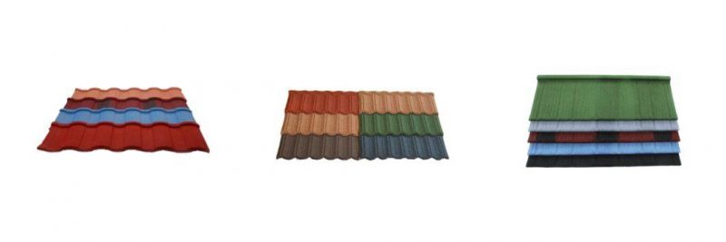 Egypt Style Corrugated Bond Type Roofing Shingles Color Stone Coated Metal Roof Tile
