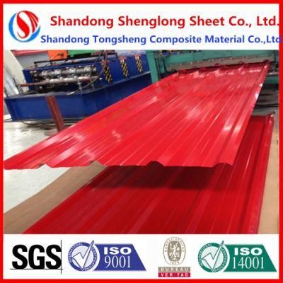Waves Color Coated Galvanized Corrugated Steel Sheet / Gi / PPGI Roofing Plate
