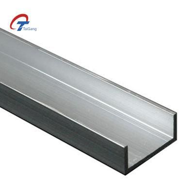 Factory Price ASTM 304L Grade 40X40mm Stainless Steel Solid C Channel and Profiles Manufacture for Sale