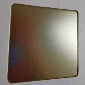 Champagne Colored Stainless Steel Sheet Matt Finished by Horizontal PVD Machine