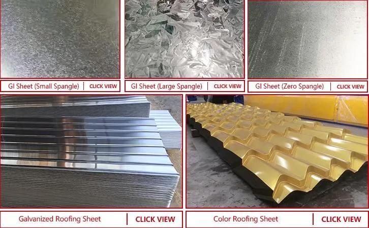 China Most Popular PPGI Metal Galvanized Steel Sheet Roof Plate Galvanized Steel Sheet