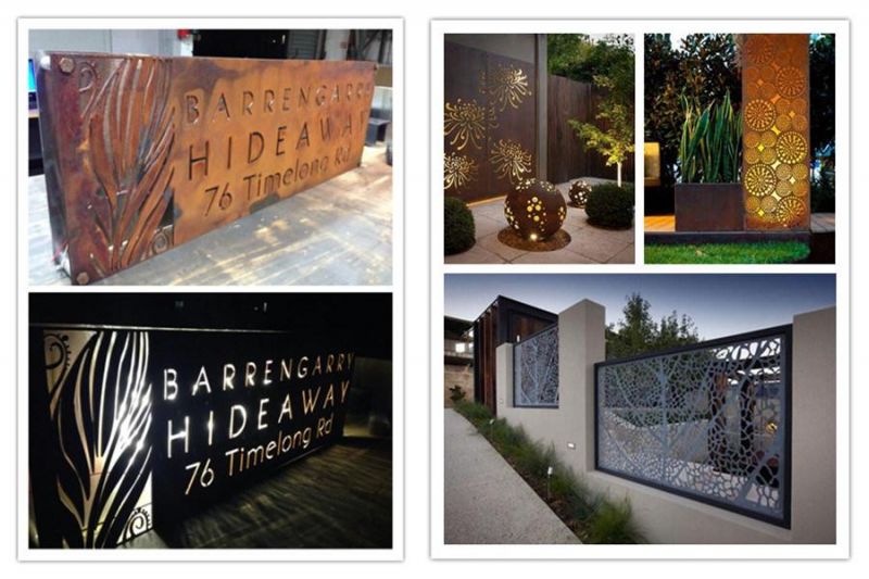 Laser Cut Corten Steel Wall