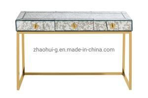 Living Room Rectangular Console with Stainless Steel Legs