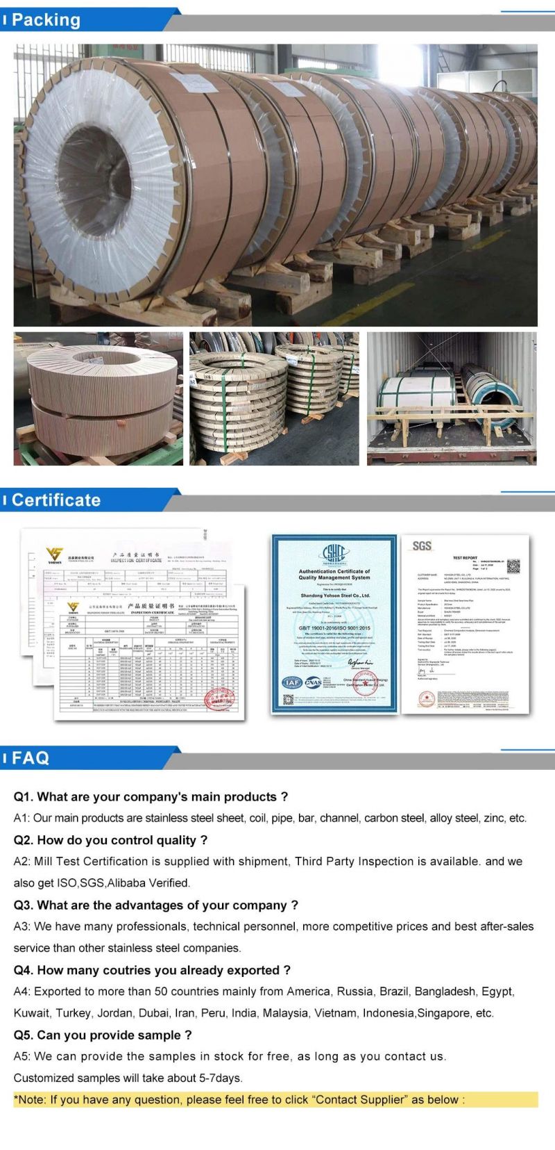 AISI Cold Rolled SUS 301 304 314 316 409 410 430 904 Decorative Stainless Steel Strip in Coil