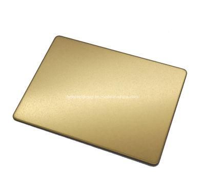High Quality PVD Color Coated Gold Bead Blast Stainless Steel Sheet for Decoration