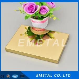 304 201 Grade Mirror Gold / Gold Mirror Sheet/ Color Stainless Steel Sheet for Decoration