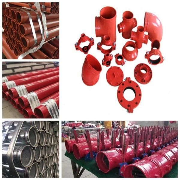 Sprinkler Pipe Grooved End Color Red Ral3000 with FM/UL Certification