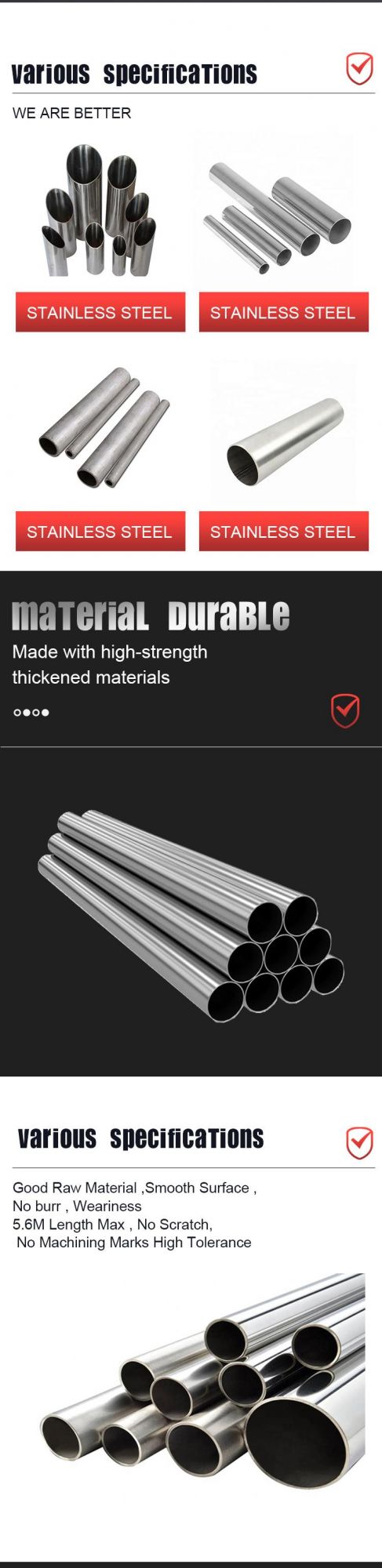 High Quality Quality 316; Stainless Steel Seamless Pipe Stainless Steel Tube