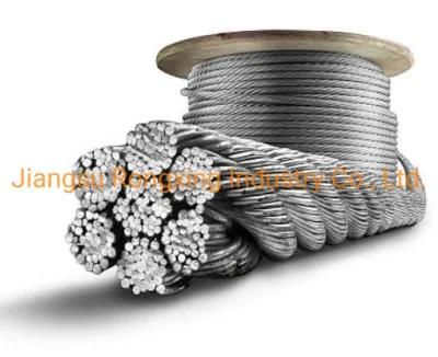 304 or 316 7*7 Stainless Steel Wire Rope for Control Cable