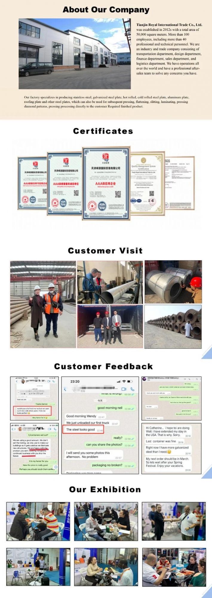 High Quality China Cold Rolled Steel Hot Dipped Galvalume Steel Coil/Sheet/Plate 1000mm 1200mm