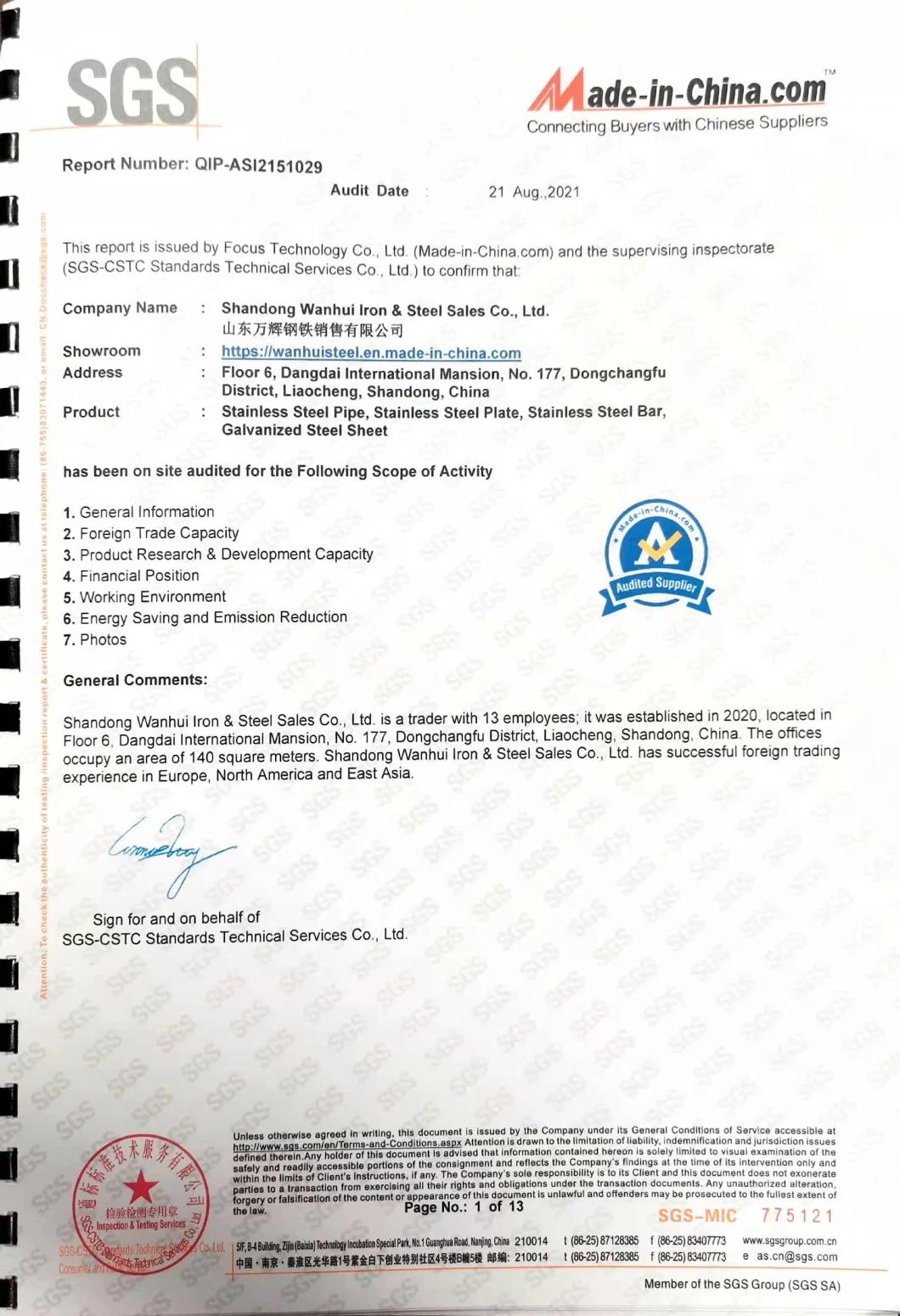 304 Ba Stainless Steel Sheet 304 Ba Stainless Steel Plate for Construction