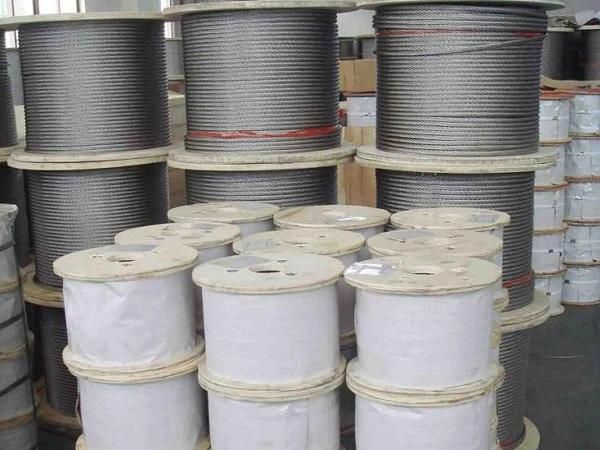 SS304 or SS316 Stainless Steel Wire Rope for Construction Industrial