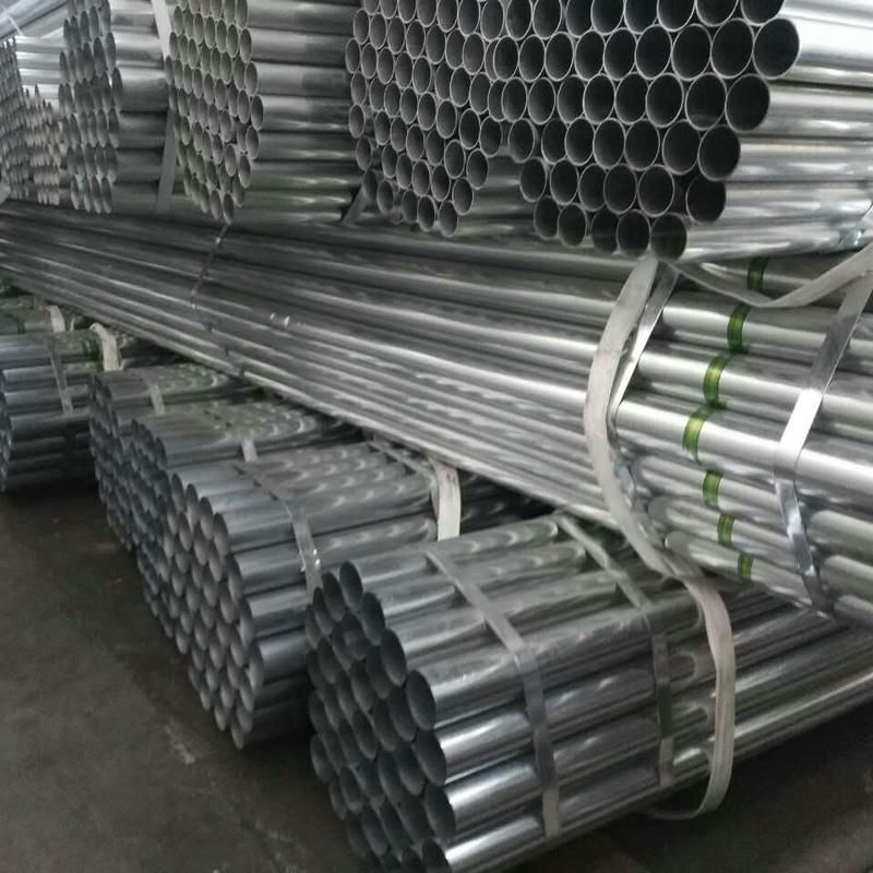 Welded ERW Steel Pipe Round Tube Carbon Galvanized Gi Tube Q195-Q345
