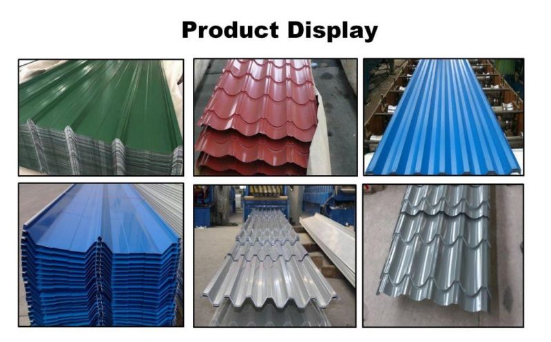 0.12-4mm Thickness ASTM A653 Prepainted Metal Galvanized Steel Corrugated Roofing Sheets