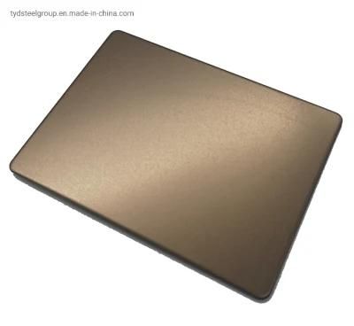 Customized Surface Ti Brown PVD Coating Slit Edged Bead Blast Sand Blasted Anti Corrosion Inox Stainless Steel Sheet