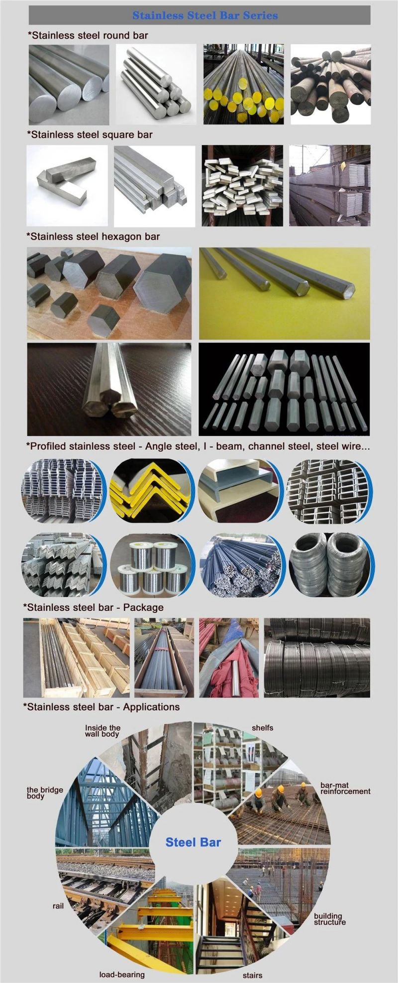 Hot Sale Factory Direct Stainless Steel Rebar Carbon Steel Deformed Steel Bar Iron Rods for Construction
