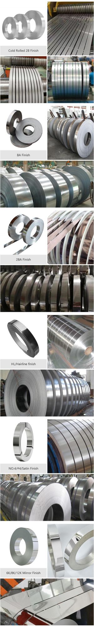 Customized Thickness Width Stainless Steel Strip Coil 301 304 316