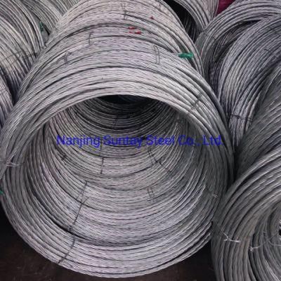 4X4.0mm Galvanized Steel Wire Strand for Stay Wire as Per BS 183
